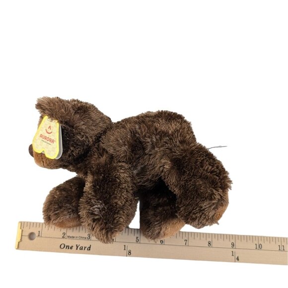 Aurora Mini Flopsie Boone Brown Bear Plush 7" Stuffed Animal Teddy #16491 NWT - Picture 7 of 7